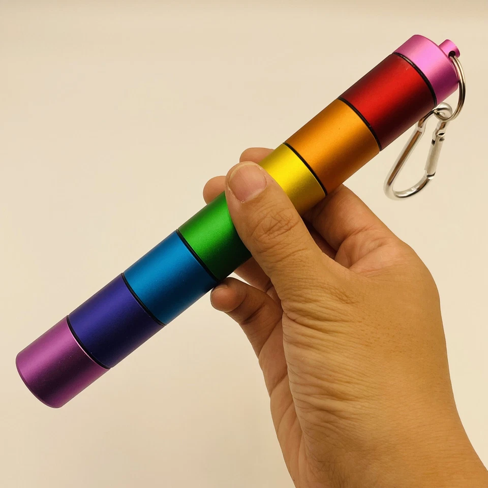 Metal Pill Box Organizer 7 Day Pill Organizer Waterproof Emergency Keychain - Image 4 of 4