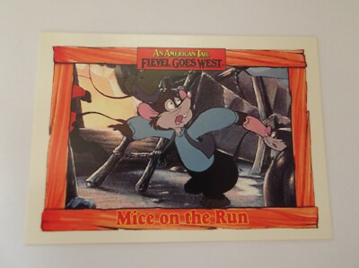 An American Tail: Fievel Goes West ''MICE ON THE RUN'' #37 Trading Card 1991