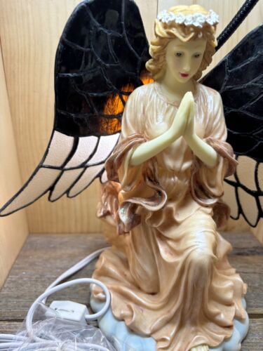 10.5" Praying Angel Tiffany Style Stained Glass wings Table Lamp night light NEW - 第 1/11 張圖片