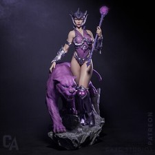 Evil Lyn 1 Unpainted 1/12 resin model kit and base ca3d