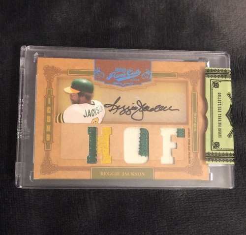 Camiseta deportiva Prime Cuts Icons 2008 corte platino Reggie Jackson A's triple automática #1/1 - Imagen 1 de 2