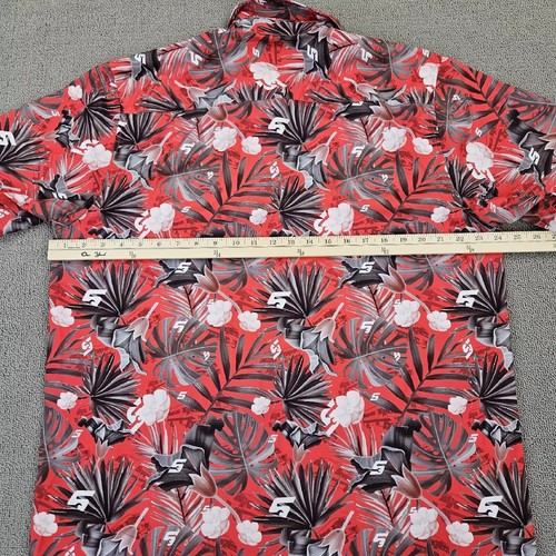 Dixxon Flannel Co Snap On Tools Shirt Mens LG Red Hawaiian Floral Button Up NWT - Picture 11 of 11