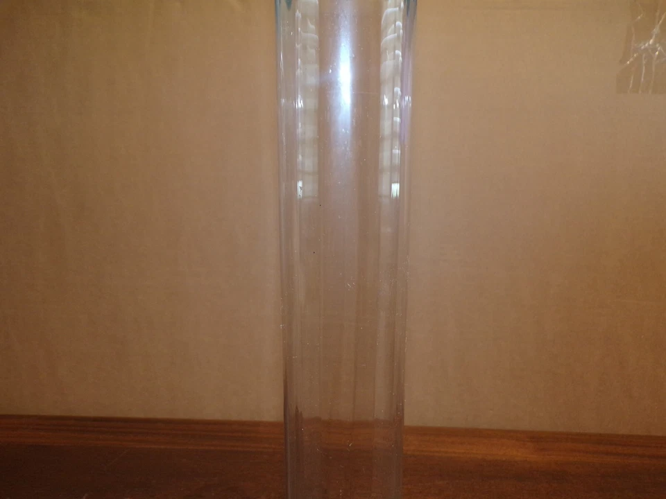 Ancienne éprouvette non graduée 37,5 cm de haut en verre - Photo 4/4