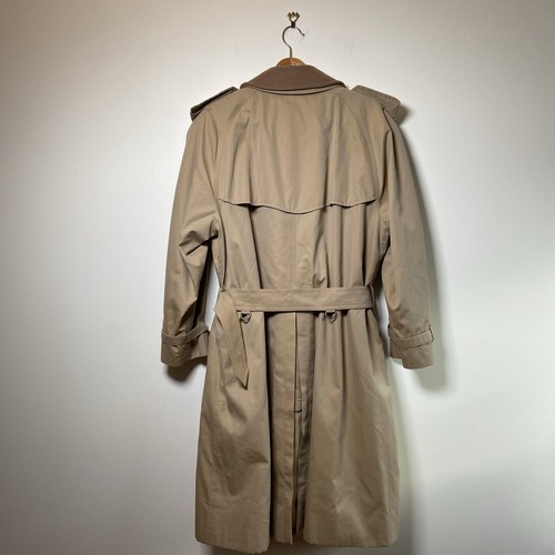 Burberry Classic Made in England Trench Coat Nova Check Wool Lined Tan Mens - Picture 8 of 14