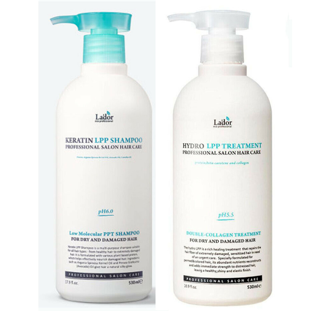 LADOR Keratin LPP Shampoo 530ml Hydro LPP Treatment 530ml Set K-Beauty
