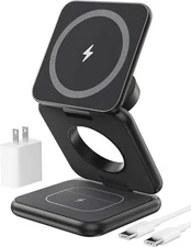Wireless Charger 3 in1 Charging Station for Apple iPhone 16 15 Apple Watch Ultra
