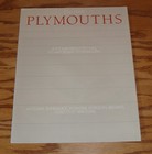 Original 1989 Plymouth Full Line Sales Brochure 89 Colt Acclaim Voyager