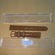 deBeer Genuine Ostrich Soft Handmade Watch Band Havana 14mm 9/16 Brand New
