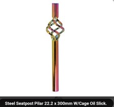 OIL SLICK TWIST BIRDCAGE BICYCLE SEAT POST 22.2 MM CRUISER LOWRIDER BICYCLES