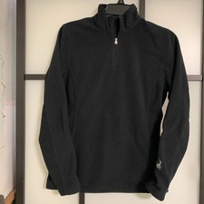 SPYDER Black Fleece 1/4 Zip Pullover Fleece Top/Jacket Soft Women s Small EUC