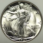 1943 S WALKING LIBERTY HALF NGC MS 65 GLOWING WHITE SAN FRANCISCO LUSTER ATOP A