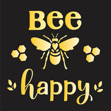Farmhouse STENCIL Be Happy Honeycomb Honey Bee Kitchen DIY Craft Signs Free Ship