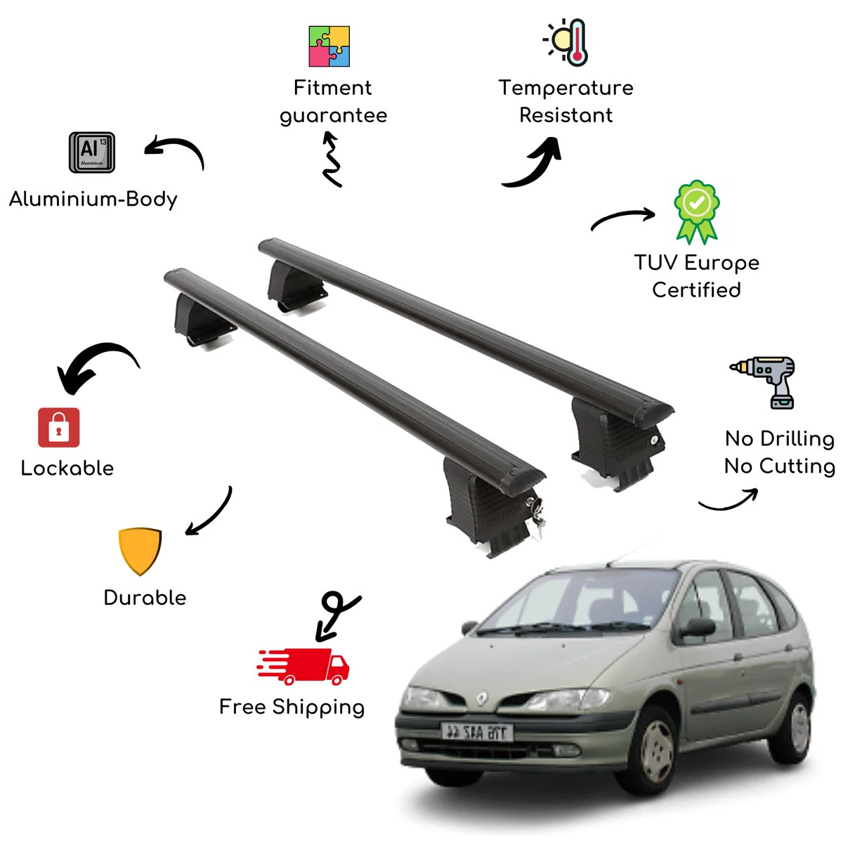 Buy Renault MEGANE III roof racks