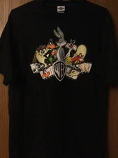 Warner Brothers - Looney Tunes Main Characters -Bugs,Taz, Etc. - XL -Black Shirt