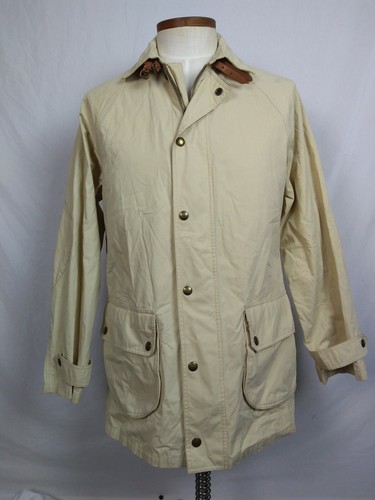 Polo Ralp Lauren Khaki Cotton Long Over Coat Jacket Trench Mens Sz M Lightweight - 第 1/12 張圖片
