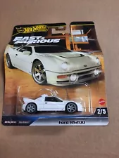 Hot Wheels Fast & Furious Ford RS200 White Premium Bent Packaging