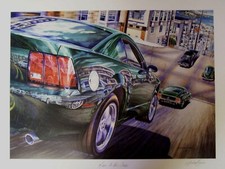 Ford Bullitt Mustang Gt Art 1968 Dodge Charger Movie Car Chase 2001 Man Cave 390