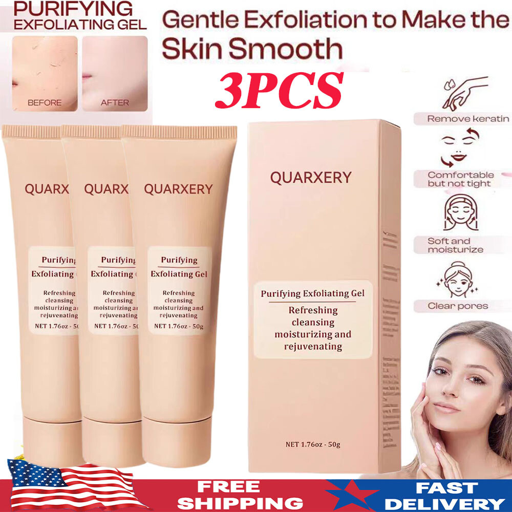 Quarxery 3X Purifying Exfoliating Gel & Cleansing Cream for Face and Body  