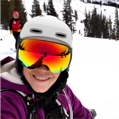 Sports Snow Goggles OTG, Cylindrical, Anti-Fog, Double Spherical Lens, Wide View