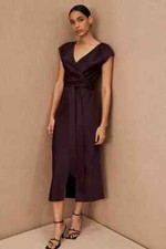 BHLDN EVENING SPECIAL OCCASION DRESS 2 LOUISA BLACK WRAP ANTHROPOLOGIE EUC $220