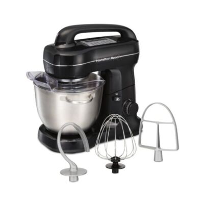 Hamilton Beach Electric Stand Mixer Tilt Head 4 Quarts 7 Speeds Black 63391