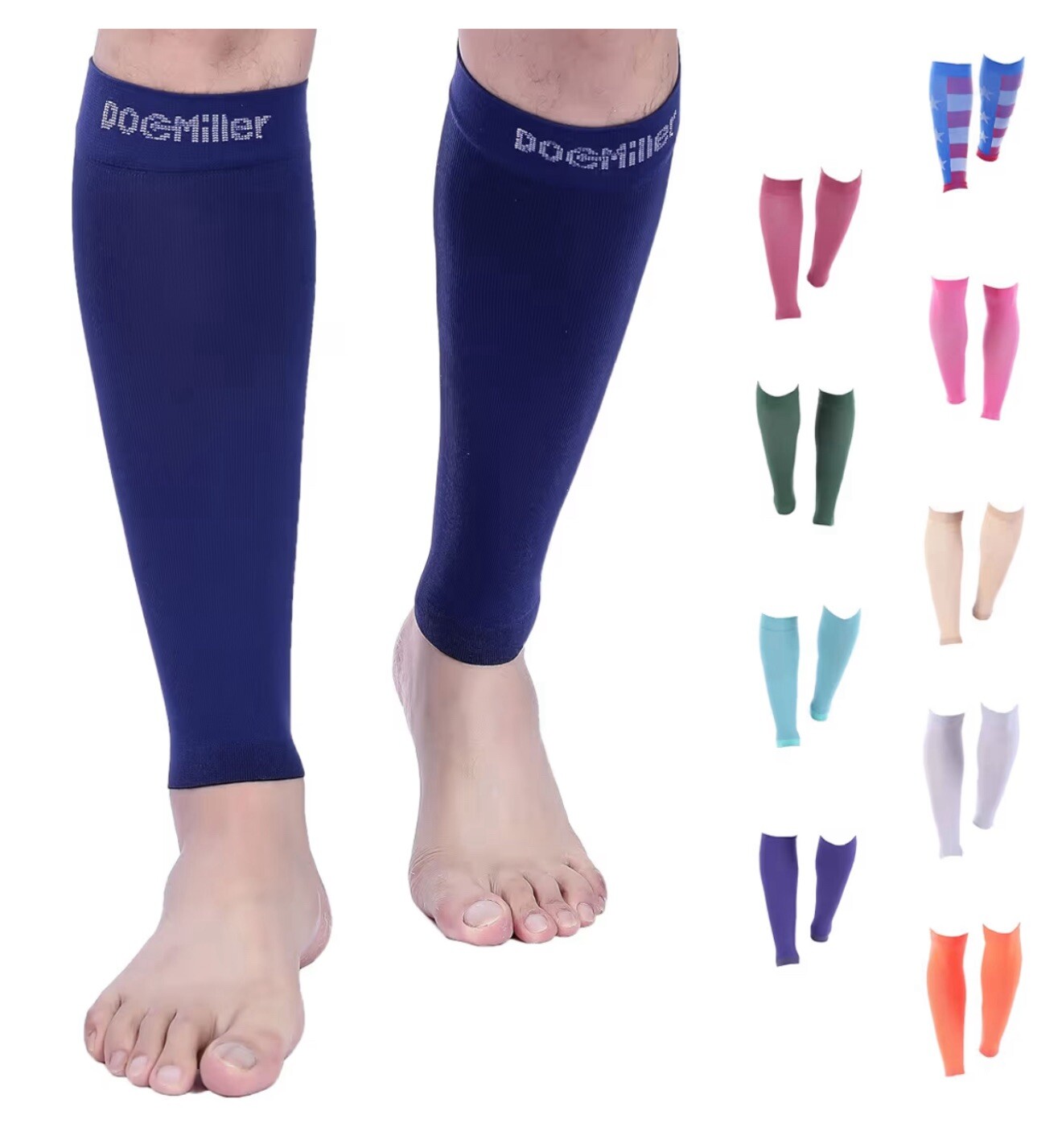 Doc Miller Medical Grade Compression Calf Sleeve for Men & Women 20-30 mmHg Support