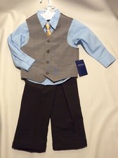 Arrow Boys' tuxedo formal suit dress suit Easter suit 4-pc NWT size 4 Blue taupe