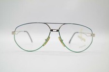 Vintage Amor 494 Gold Blue Green Oval Glasses Eyeglass Frame NOS