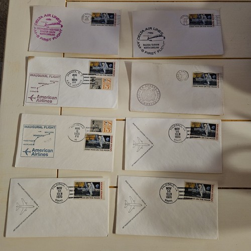 Collectible Lot x20, 1970 First Man On The Moon Stamp Cachet, 10 Cent NASA, Mix - Picture 2 of 4