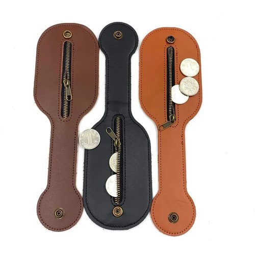 KISMISRetro Men Leather Coin Purse Outdoor Utility Anti-lost Multi-Tool Jacksap - Picture 9 of 27