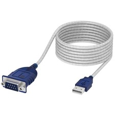 SABRENT USB 2.0 to Serial 9 Pin DB 9 RS 232 USB-A 10FT   RS-232, Blue