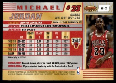 1996-97 Bowman's Best Michael Jordan #80 | eBay