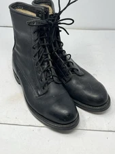 Vintage BILTRITE ANSI Z41-1983/75 Black Leather Combat Boots Steel Toe Size 8 R