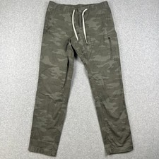 Vuori Ripstop Climber Pants Stretch Drawstring Large Mens Green Camo Hiking