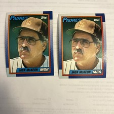 1990 Topps Baseball  # 231 Jack McKeon Padres Manager