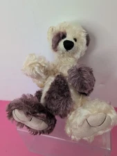 9" Deb Canham Artist Bear Purpl & White Teddy Bear Jointed Mohair #r