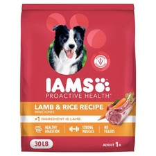 IAMS Proactive Health Dry Dog Food, Adult 30 Pound (Pack of 1), Lamb & Rice  2.17 per pound