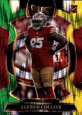 2025 Panini Select #17 Alfred Collins Green and Yellow Prizm Shock