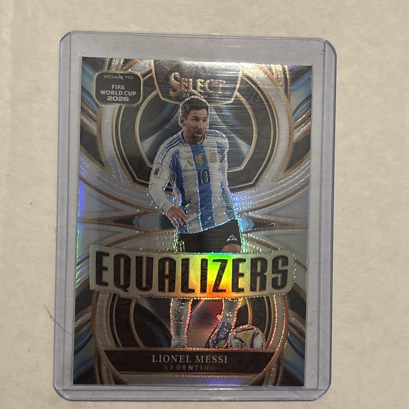 Lionel Messi 2025-26 Select Road to FIFA World Cup Soccer Equalizers Silver!🔥