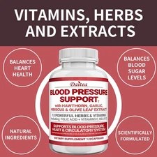 Blood Pressure Support Supplements - 13 Vitamins and Herbs