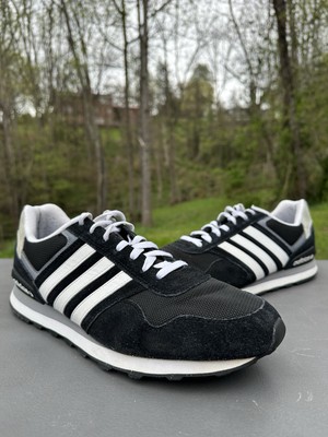 Adidas Neo Label 10K Men's Sz 13 Black White Lace Up Sneaker F97803 Athletic