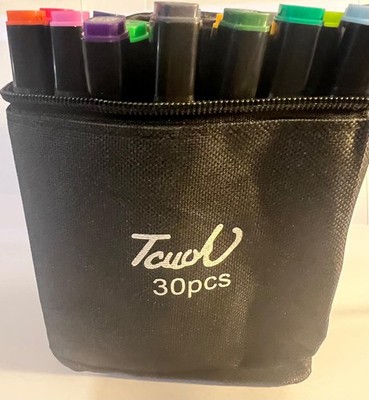 TouchNiDianCai Art Touch Twin Tip Marker Set, Fine and Broad