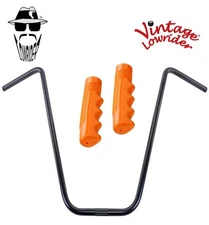 Original Lowrider 24" 22.2 D Handlebar Black 120mm Grips Solid/Orange