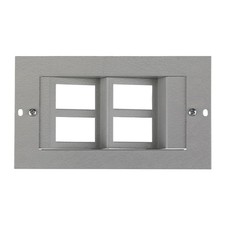 Electrak Legrand CR042 Punched Angled 4 x RJ45 100mm Floor Box Plate