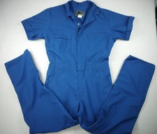 Vtg Bercowear Men's Coveralls Medium Regular Short Sleeve Blue Workwear USA Made