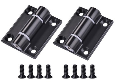 2 PCS 2.56x2.17 Inch Black Heavy Duty Zinc Alloy Adjustable Torque Door Hinge