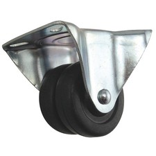 GRAINGER APPROVED 26Y509 Plate Caster,Rigid,Rubber,3 3/8"H 26Y509