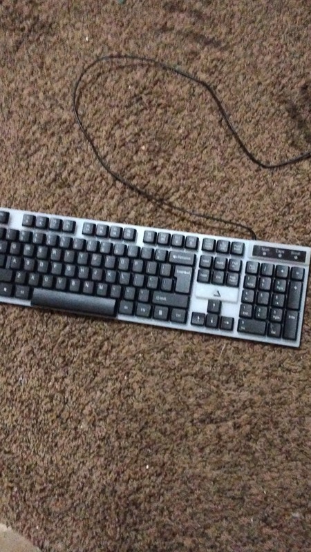 VODINK GT169B Wired Illuminated Full-Size Gaming Keyboard QWERTY Black/Silver