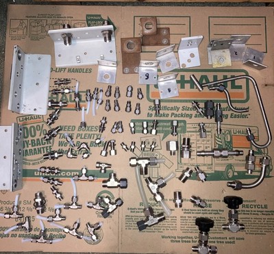 Large Lot 50+ Pcs Parker Fittings Stainless Steel 316 SS 1/8, 1/4, 1/2 A Lok SSP
