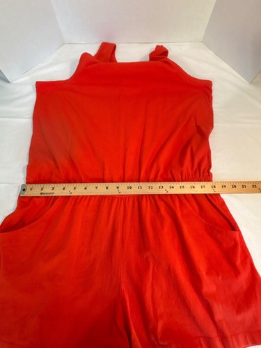 Antiguo Mameluco Azul Marino Para Mujer XL Sin Mangas Rojo Bolsillos Cintura Elástica Informal Cómodo - Imagen 5 de 8